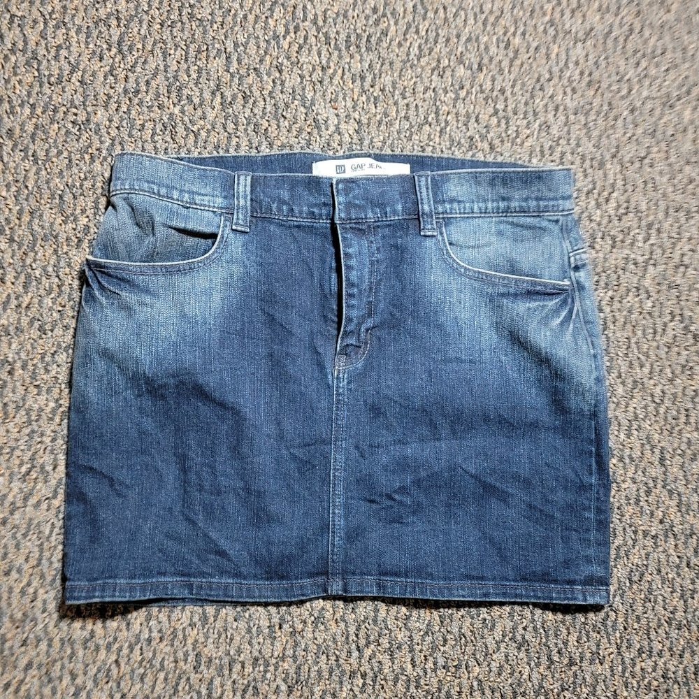 Gap Stretch Denim Mini Skirt Size 12
